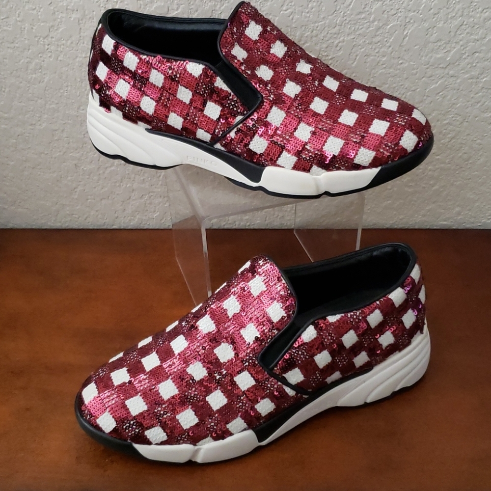 Pinko sequin sneakers shoes sz 39